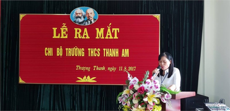 Lễ ra mắt Chi bộ trường THCS Thanh Am